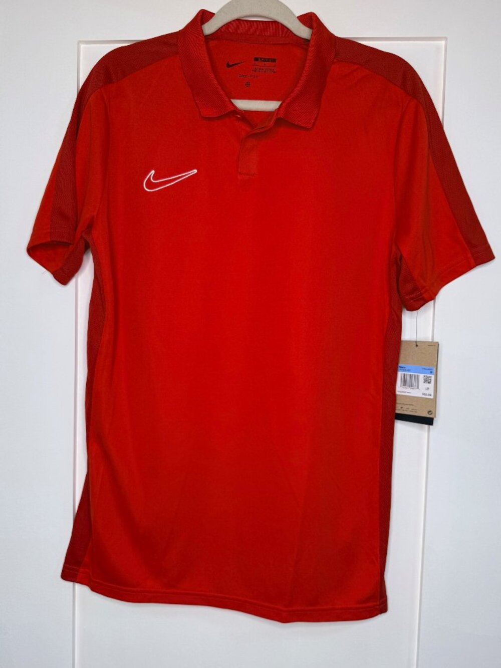 Red Nike Golf Men's Dri-Fit Polo Shirt Medium Standard Size Medium